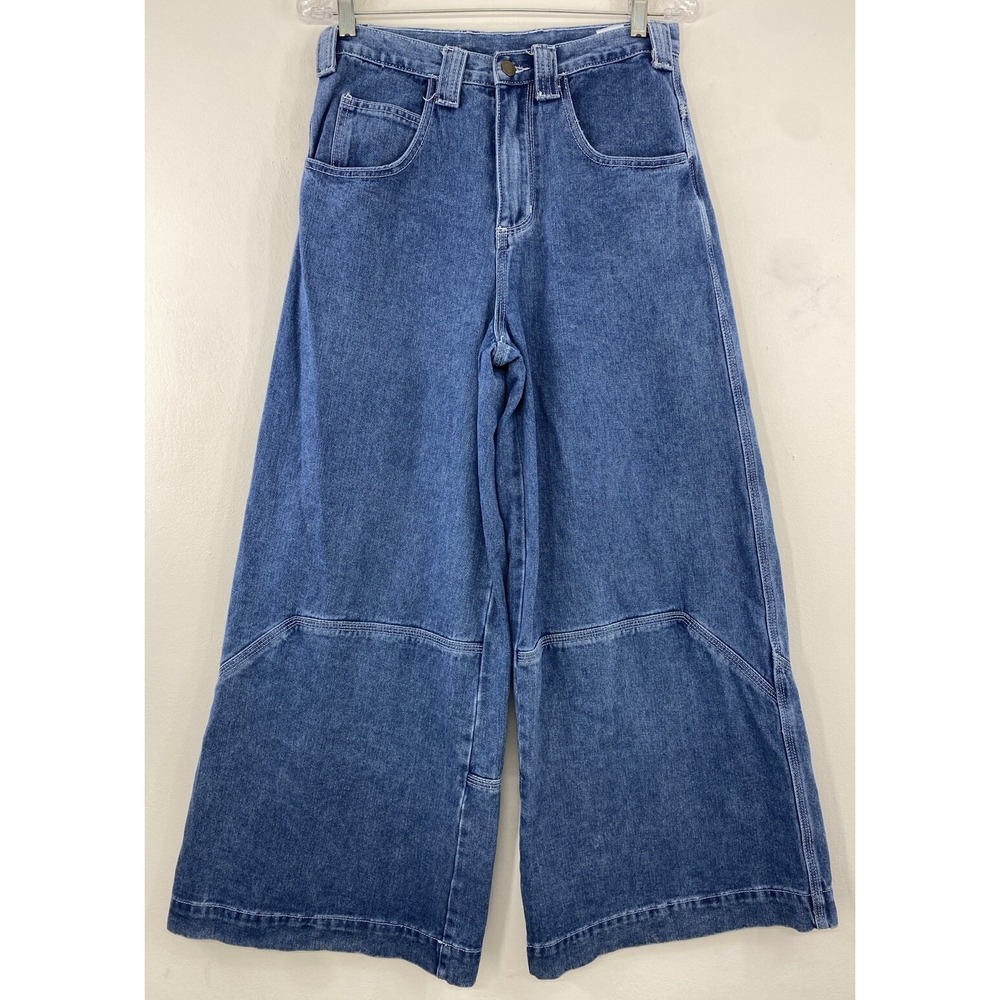 Vtg J Galt Shanghai Jeans Small 28x27 Super Wide Baggy Streetwear Flare